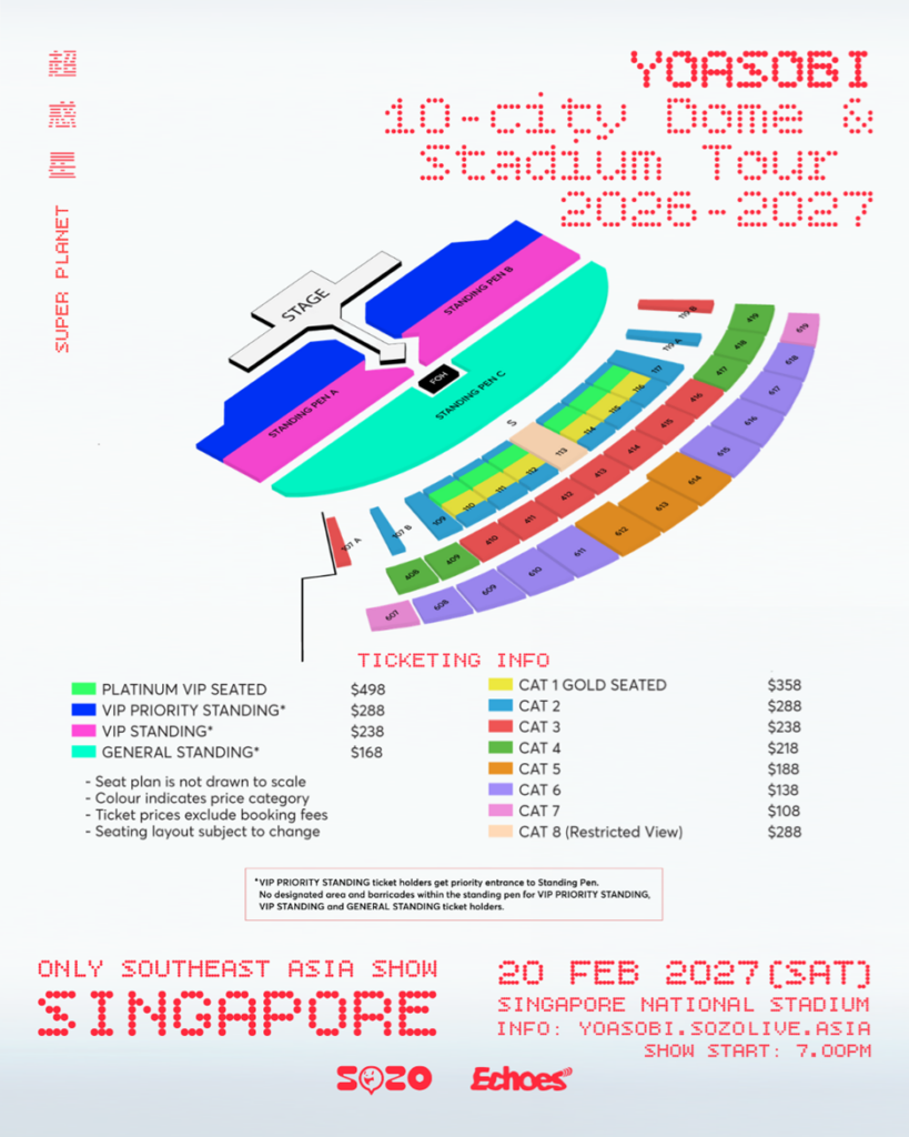 YOASOBI Brings ‘SUPER PLANET’ Tour to Singapore National Stadium in February 2027 - Alvinology
