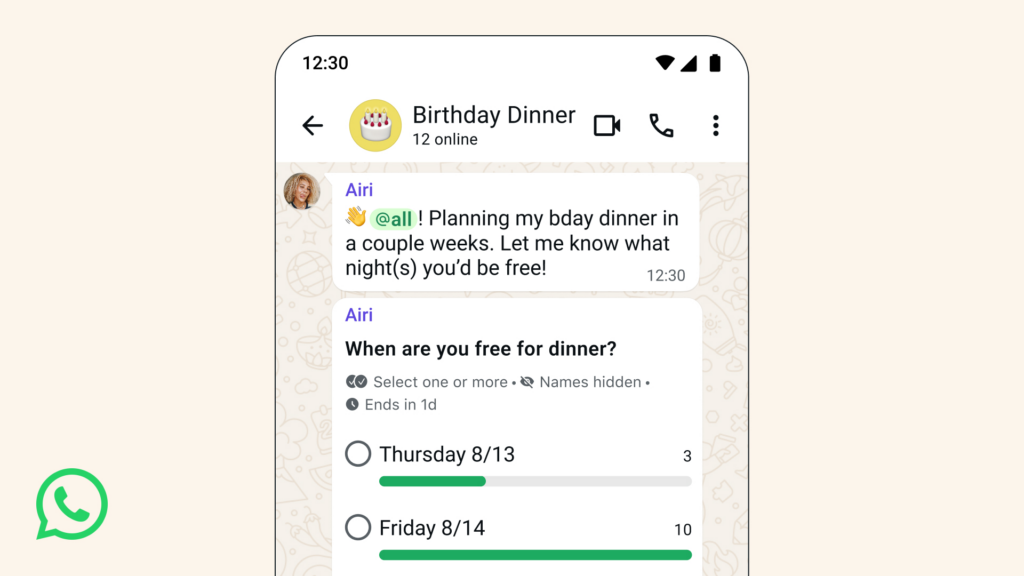 WhatsApp Introduces Smarter Group Chat Features Including Enhanced Polls, @all Mentions and Easier Group Creation WhatsApp Introduces Smarter Group Chat Features Including Enhanced Polls, @all Mentions and Easier Group Creation - Alvinology