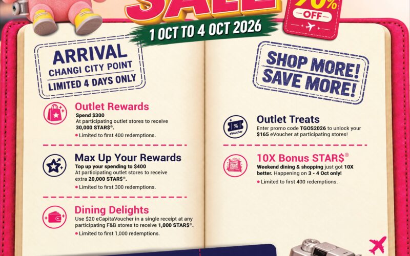 Changi City Point Launches The Great Outlet Sale with Up to 90% Off - Alvinology