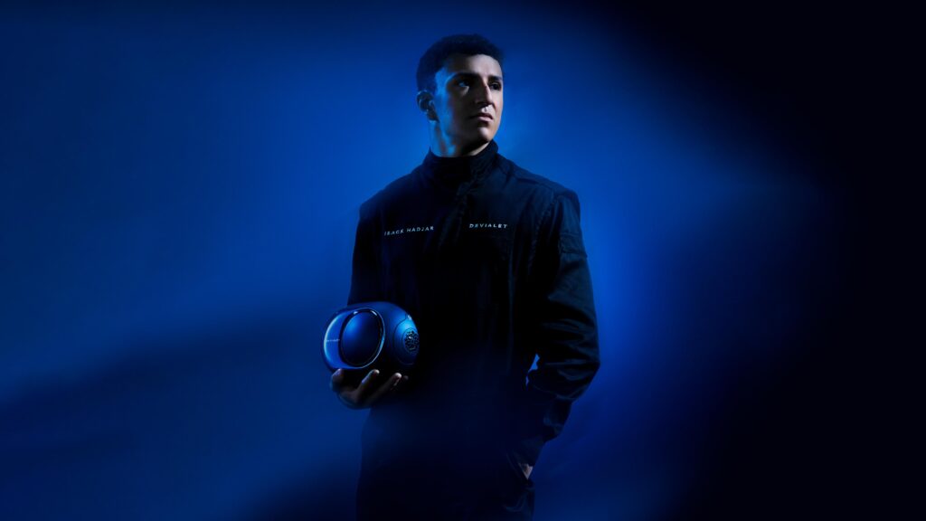 Devialet Unveils Phantom Ultimate 98 dB in New Pulse Blue Finish, Fronted by F1 Driver Isack Hadjar - Alvinology