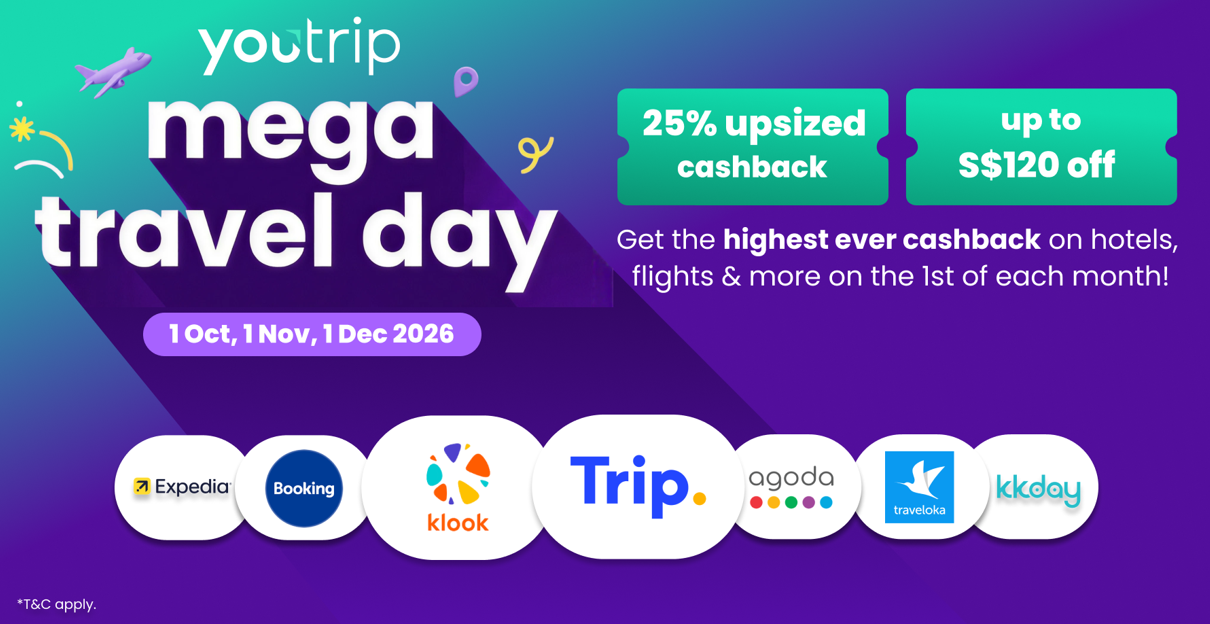 YouTrip Launches Mega Travel Day with Up to 25% Uncapped Cashback on Travel Bookings - Alvinology