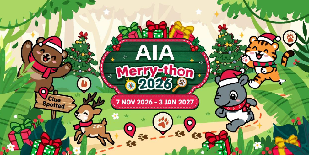 AIA Merry-thon 2026 Returns to Mandai with Festive Trail Walk, Family Activities and Lucky Draw Prizes - Alvinology