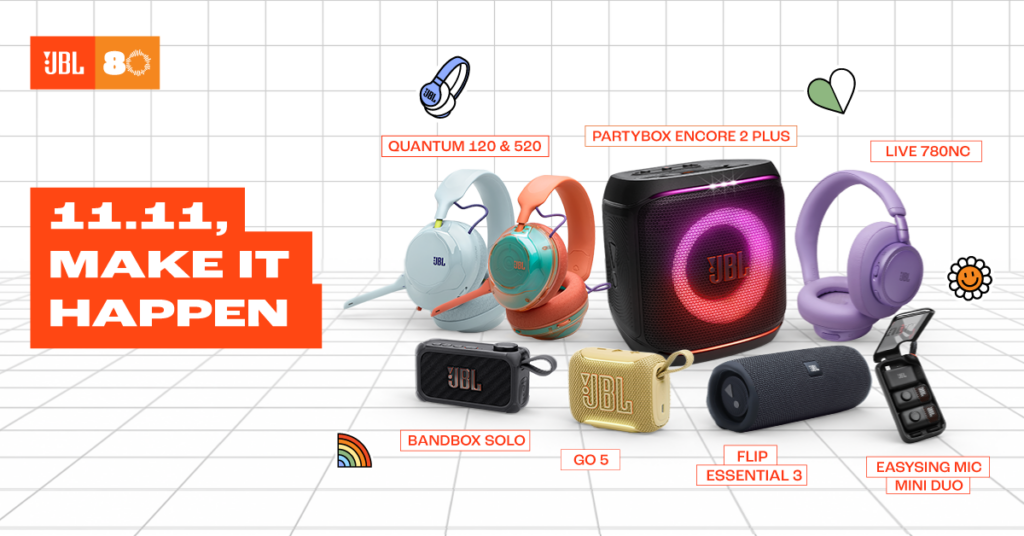 JBL Celebrates 80 Years with 11.11 Sale Offering Up to 20% Off Sitewide and Pop-Ups Across Singapore JBL Celebrates 80 Years with 11.11 Sale Offering Up to 20% Off Sitewide and Pop-Ups Across Singapore - Alvinology