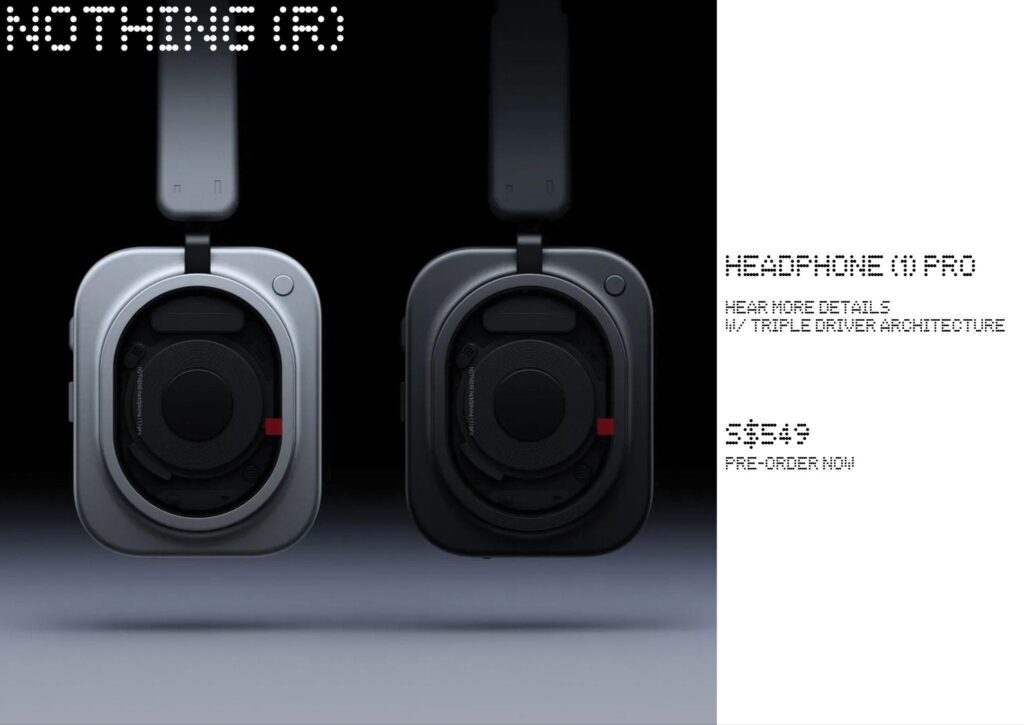Nothing Headphone (1) Pro Arrives in Singapore with Triple Driver Audio at S$549 - Alvinology