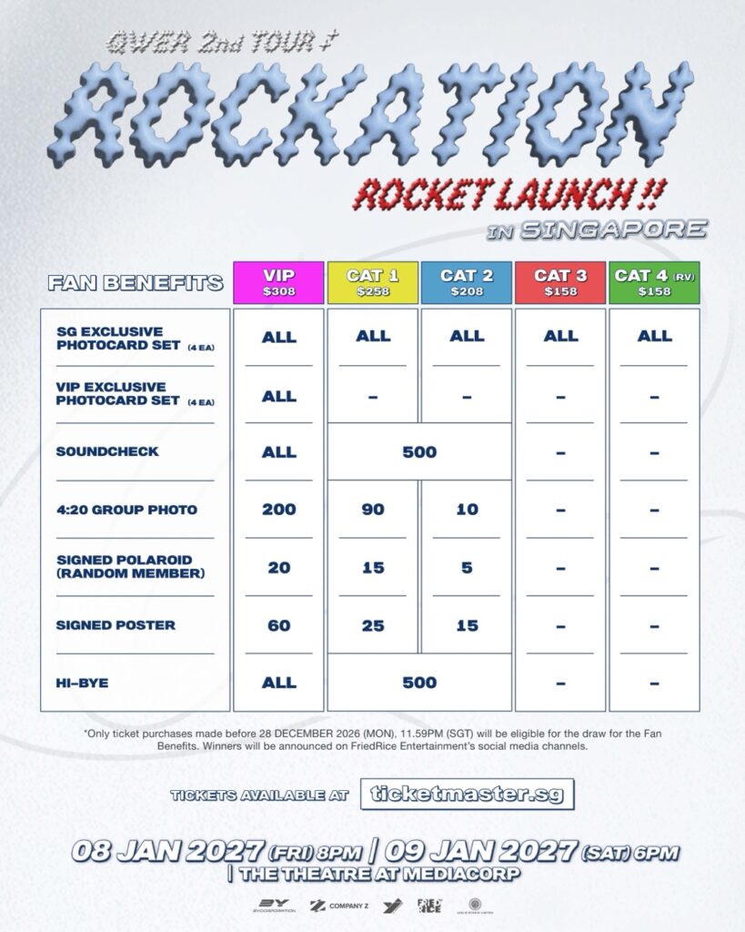 QWER to Return to Singapore in January 2027 for Two Nights of ROCKATION: ROCKET LAUNCH!! - Alvinology