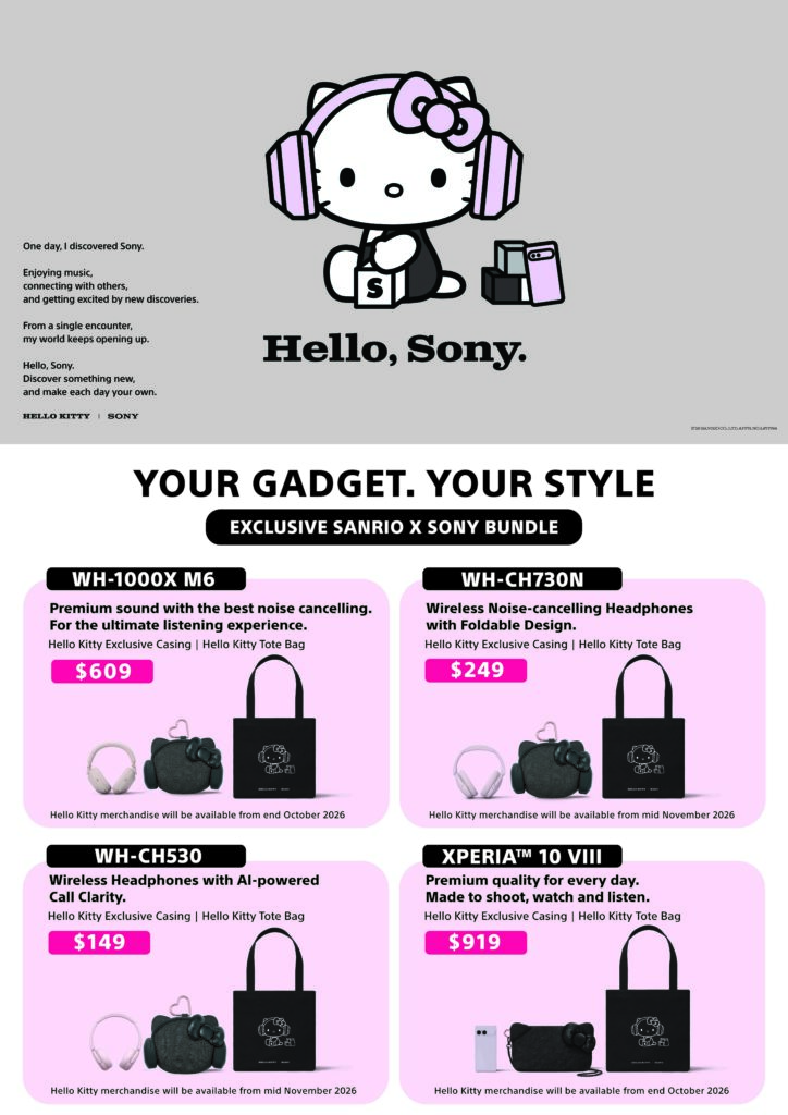 Sony and Hello Kitty Team Up for Limited-Edition Collection in Singapore - Alvinology