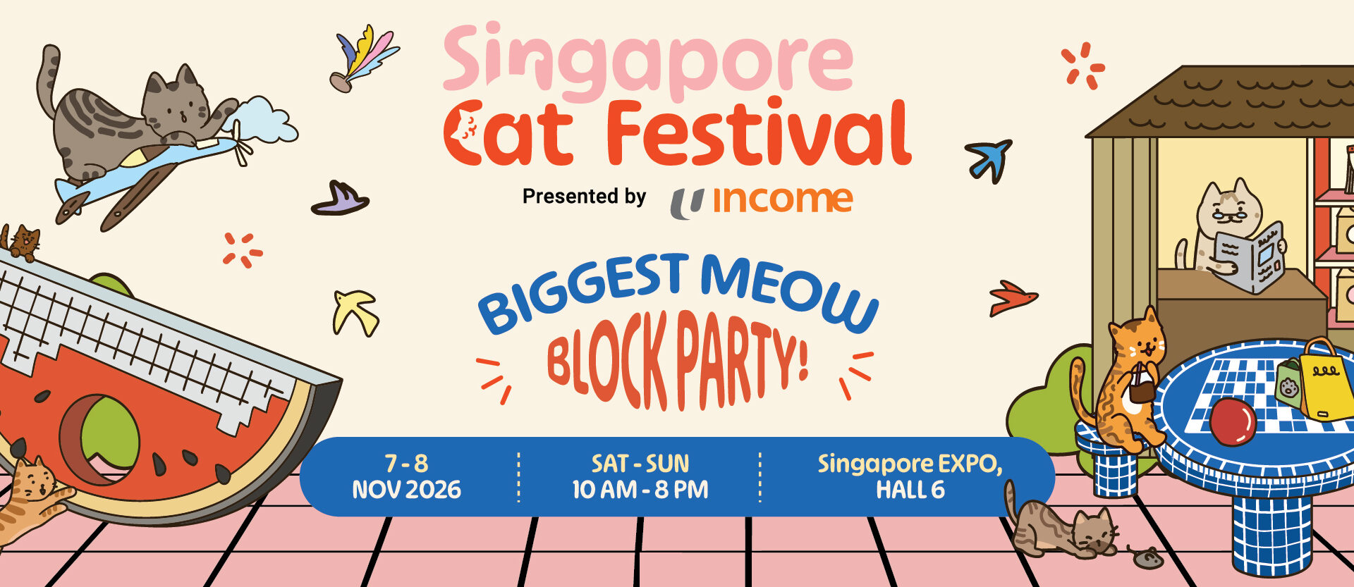 Singapore Cat Festival Returns to Singapore EXPO on 7 and 8 November with Giant Cat Installations and Adoption Drives - Alvinology