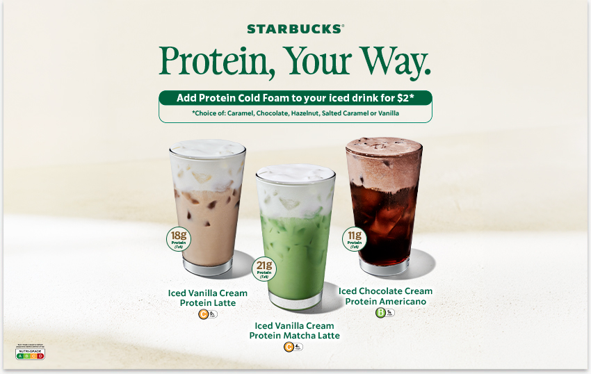 Starbucks Singapore Adds Protein Cold Foam to Coffee and Matcha Favourites - Alvinology
