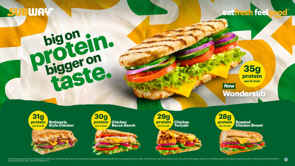 Subway Singapore Launches Protein Packed Wondersub with October Flavour Chase - Alvinology