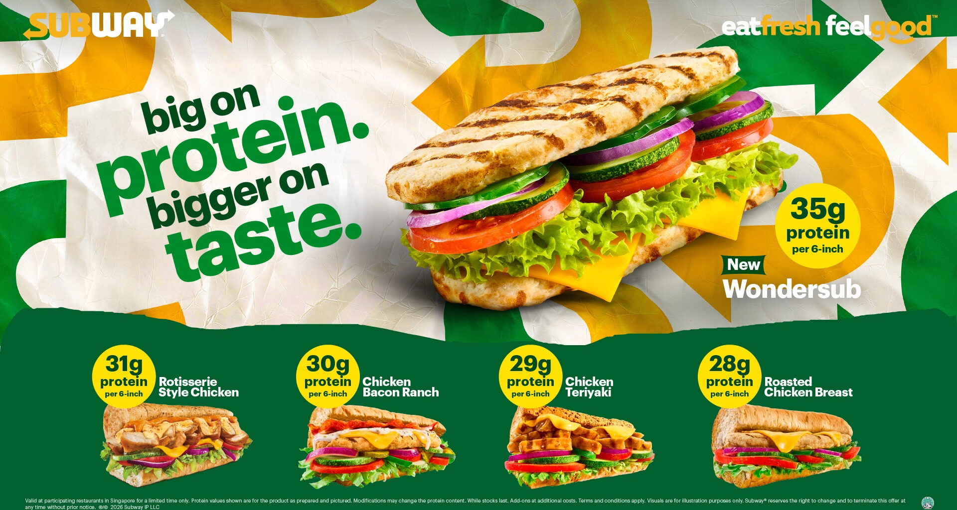 Subway Singapore Launches Protein Packed Wondersub with October Flavour Chase - Alvinology