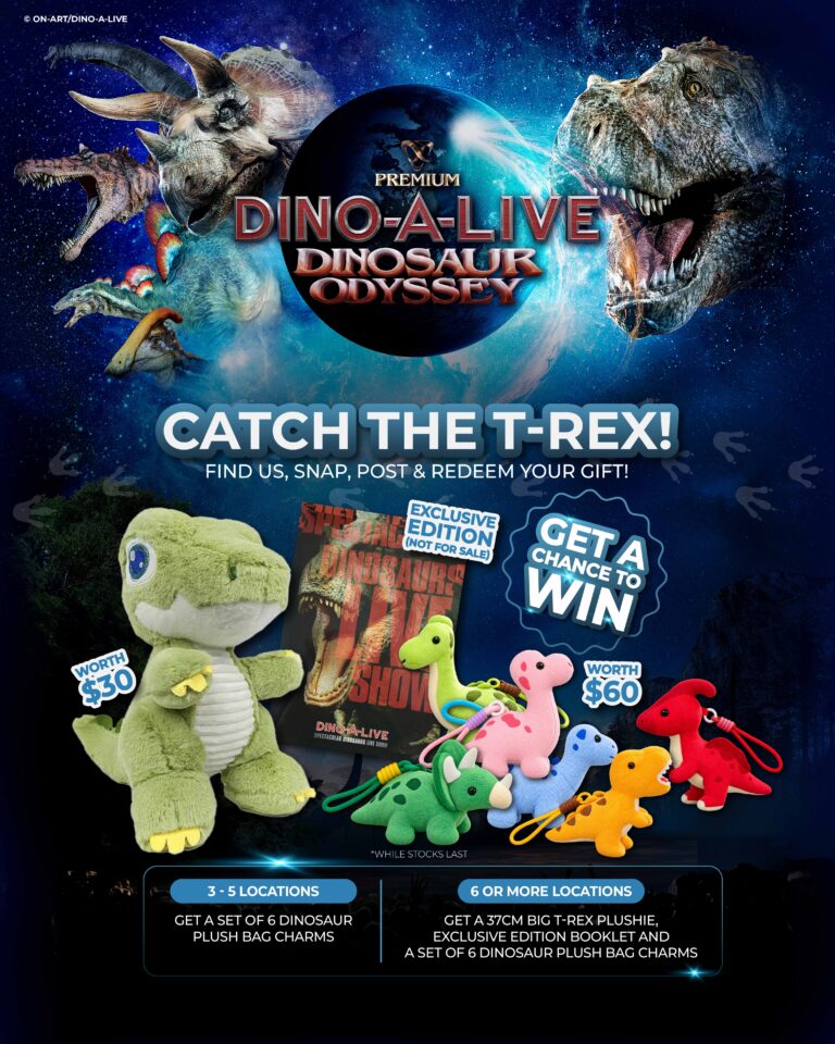 DINOSAUR ODYSSEY T-Rex Walkabout to Roam Singapore from 23 to 25 October with Exclusive Dinosaur Plush Toys Up for Grabs - Alvinology