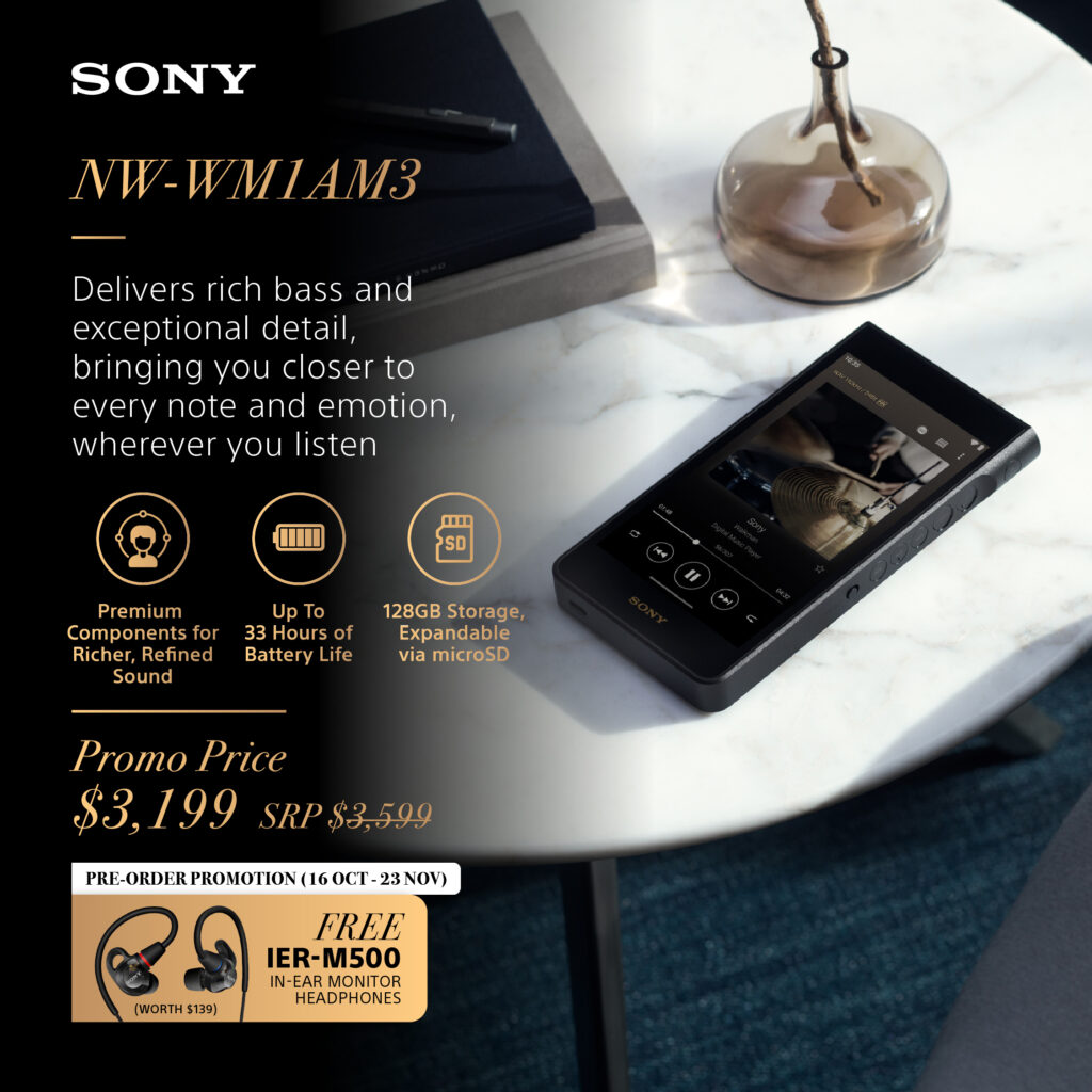 Sony Launches Three New Premium Walkman Music Players in Singapore, Prices Start at S$2,399 - Alvinology